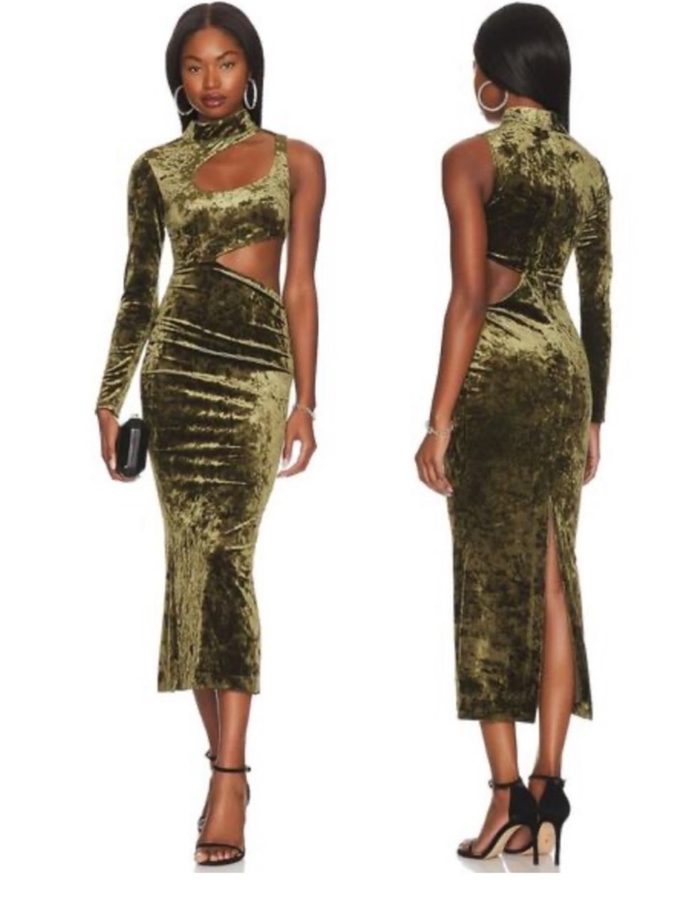 Camila Coelho Velvet Green Dress